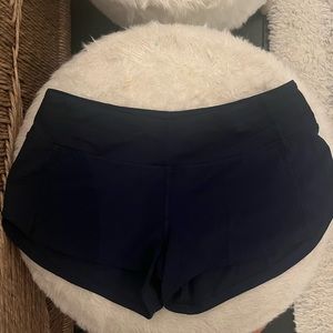 Navy Lululemon speed up shorts